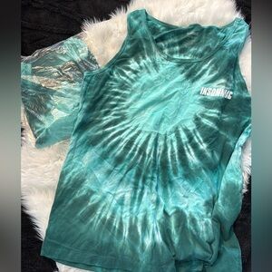 Insomniac Green Tie-Dye Men's Tank Top